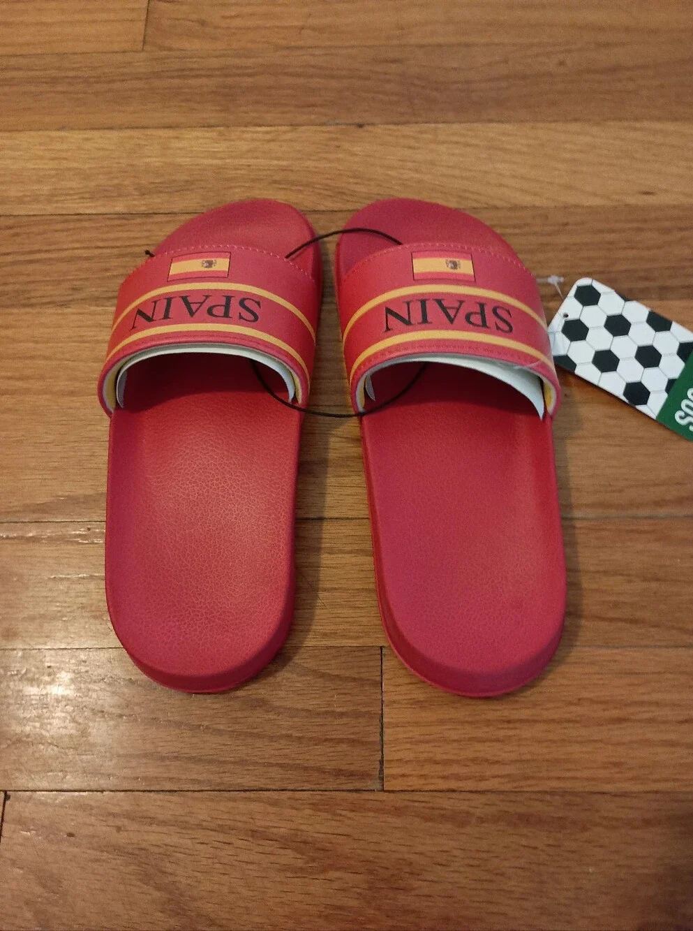 NEW Spain Red Kids Slide Sandals 2/3